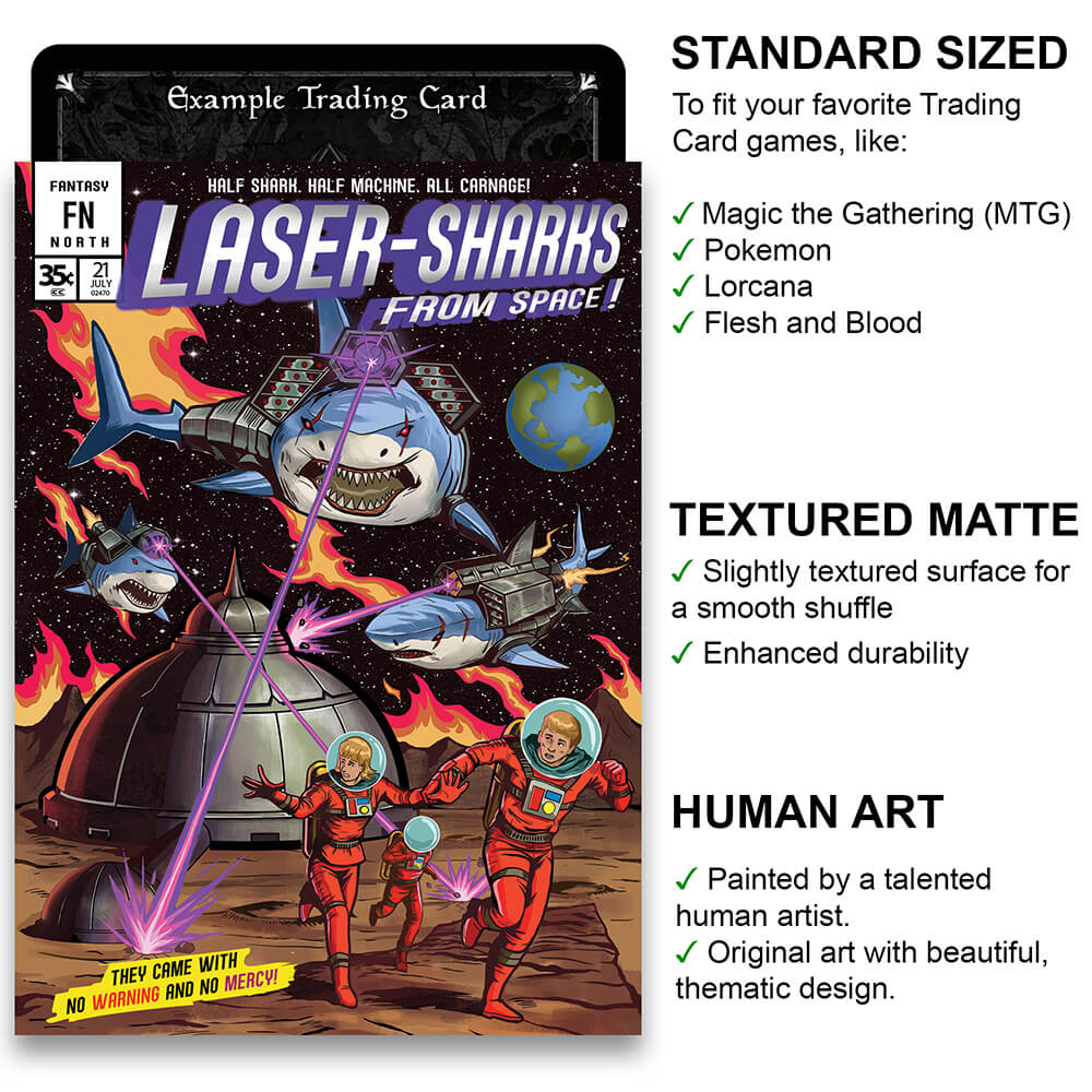 Laser Sharks from Space! – Comic Cover Series – MTG Size – 100